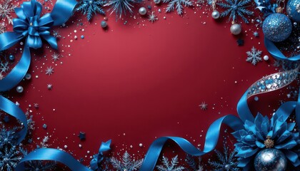 A composition of fir branches and decorations for festive decoration.