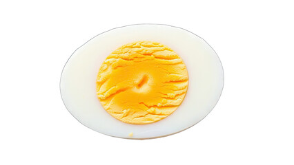 Hard-boiled Egg Half Isolated on White