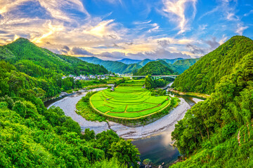 Aragijima rice terrace in Wakayama, Japan 2111