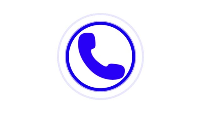 Phone Call Icon Animation Receiver in Circle