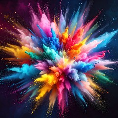 Obraz premium Colorful powder explosion