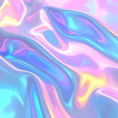 Obraz premium Abstract iridescent liquid swirls in pastel colors
