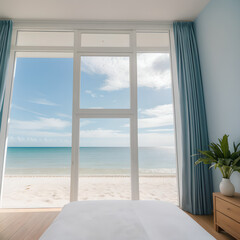 Panoramic Beach Views from a Relaxing Bedroom