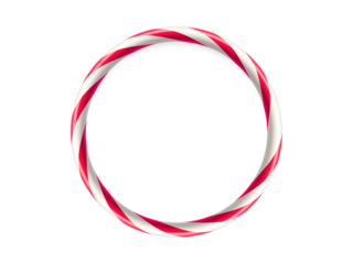 Circle Candy Frame with 3D Christmas Candy Style and Festive Border Design