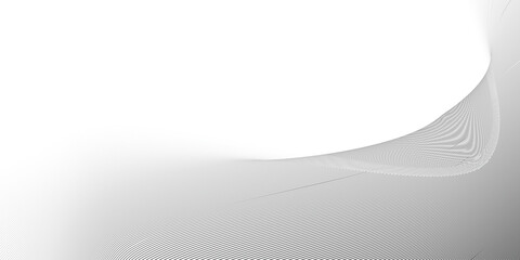 Vector illustration. Thin curved wavy lines. Stack of black wavy lines on a white background.