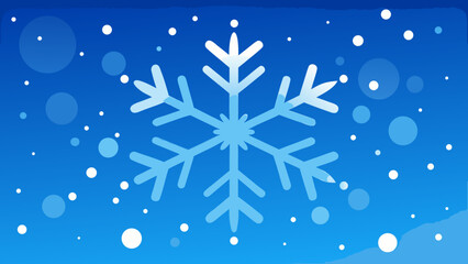 Fototapeta premium Frosty Blue Winter Bokeh with Snowflake Silhouettes 