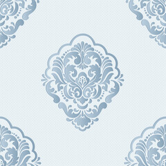 Fototapeta premium Damask modern seamless pattern element. Vintage classical old fashioned damask ornament, seamless texture for wallpapers, textile.