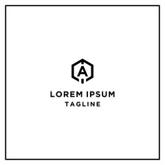 ma or am, hexagon logo