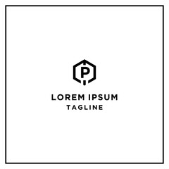 mp or pm hexagon logo