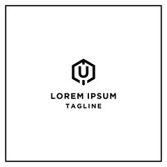 mu or um hexagon logo