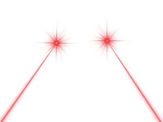 Red Vector Laser Security Beam Illustration with Neon Glow Lines on Transparent Background – Futuristic Light Effect