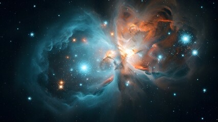 Obraz premium Nebulosa de nube de galaxia espacial colorida. Cosmos nocturno estrellado. Astronomía de la ciencia del universo. Fondo de pantalla de supernova