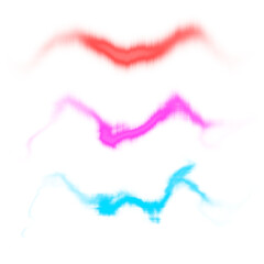 Vibrant energy waves with red, magenta, cyan light trails design