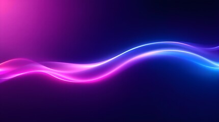 Neon wave band traveling from bottom left to top right