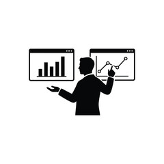 Business Analysis Comparing Two Graphs. Data Comparison Side by Side Charts. Performance Metrics Graph Comparison.
