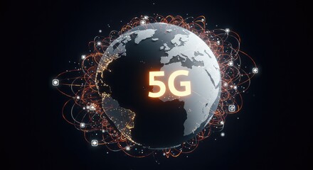 Experience lightning-fast connectivity with a stunning 5G network connection around the world bringing the future now with global communication and data transfer