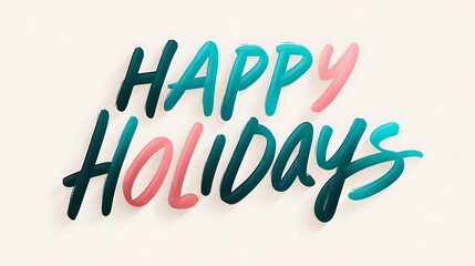 &ldquo;Happy Holidays&rdquo; Bold Typography Greeting Card Design