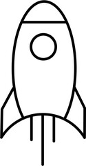 Rocket Ship Outline Images, Rocket drawing outline vector images & illustrations- Minimal Rocket Illustration
A clean and modern rocket icon representing startup launch, business growth, development.