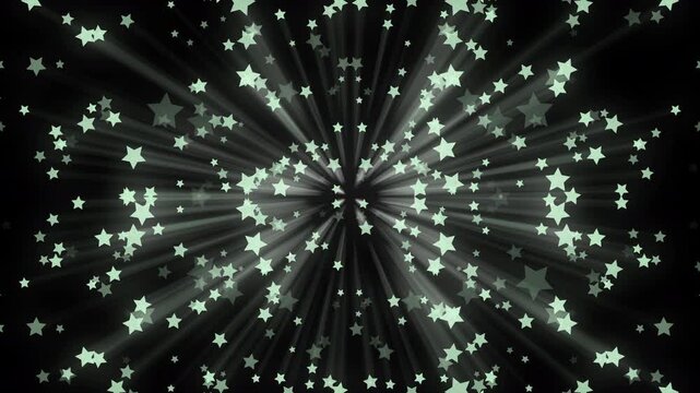 green exploding shooting stars cannon bomb burst explosion reveal transition graphic element for celebrations revealing text or scene changes with black background layer 4K graphic overlay element 