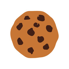 Delicious Chocolate Chip Cookie Illustration.