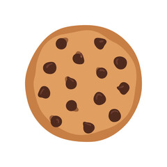 Delicious Chocolate Chip Cookie with Dark Chocolate Chunks Illustration.