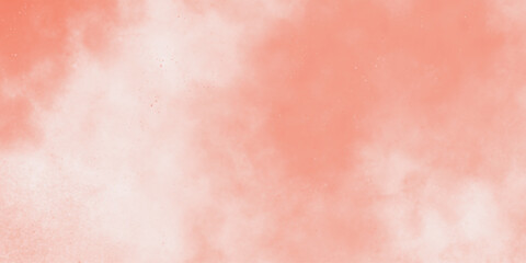 Fototapeta premium Red watercolor stains on white paper paint abstract texture background. Pink watercolor background Abstract living coral color shades watercolor aquarelle painted background . Brush stroked painting .