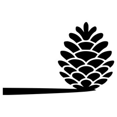 Pine Cone Silhouette Graphic