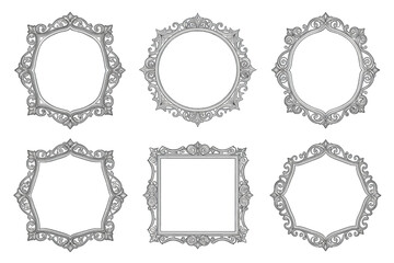 Obraz premium Ornate Decorative Frame Illustrations in Vintage Style