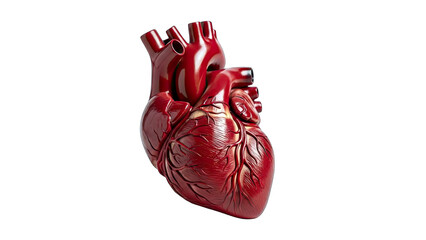Human Heart Anatomical Model Isolated on White Background