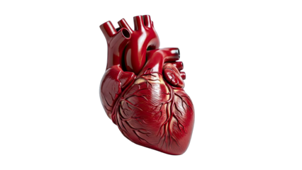 Human Heart Anatomical Model Isolated on White Background