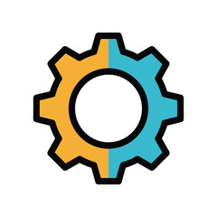 TwoToned Cogwheel A Symbol of Mechanical Precision and Engineering.