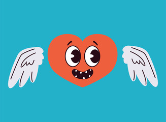 Obraz premium Valentine's day love heart characters concept. Vector graphic design illustration