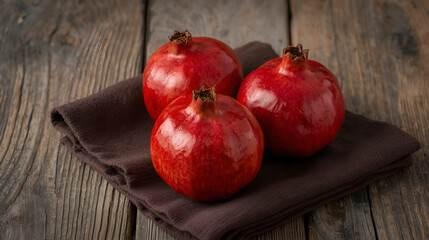 pomegranate on wooden background