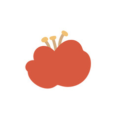 red apple flower vector