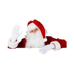 santa claus with blank sign