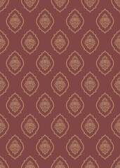 Vintage floral damask seamless pattern, elegant damask pattern vector wallpaper, classic damask pattern vector for Wallpaper, Fabric, Branding, Packaging, Invitations, Wedding, luxury design.