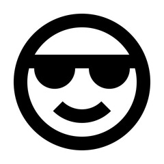 Cool Emoji: A stylish emoji radiates confidence and relaxed vibes, sporting sunglasses and a subtle smile.