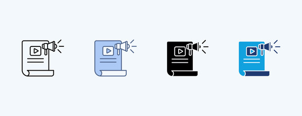 Content Marketing Multiple Icon Illustration Vector