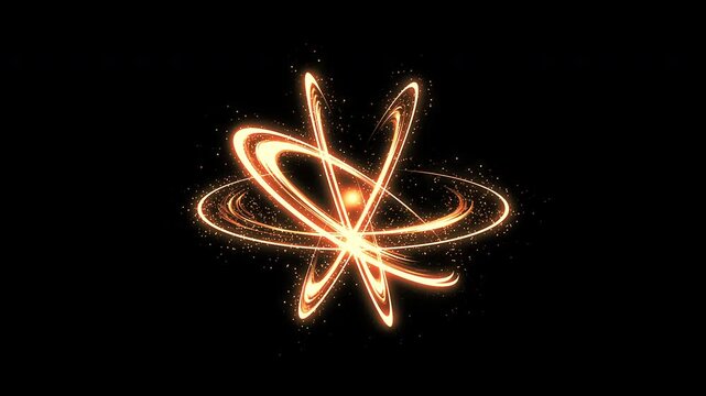 Yellow sword slash effect for game cartoon animation. Impact effect. Glowing cutting effect. 4k video.