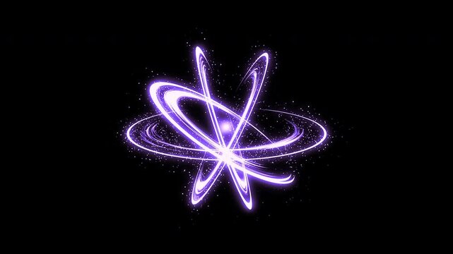 Purple sword slash effect for game cartoon animation. Impact effect. Glowing cutting effect. 4k video.