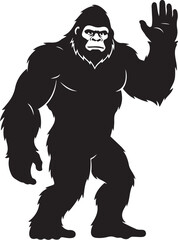 Fototapeta premium Bigfoot Silhouette Adventure