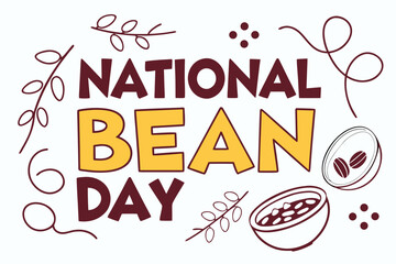 NATIONAL BEAN DAY vector illustration 