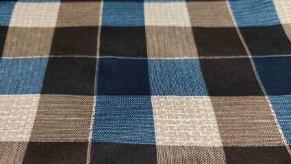 blue plaid fabric