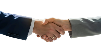Handshake Agreement on White Background