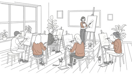 Daily School Activities Illustrated in Clean Vector Style