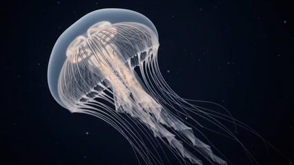 Jellyfish Swimming The Ocean
