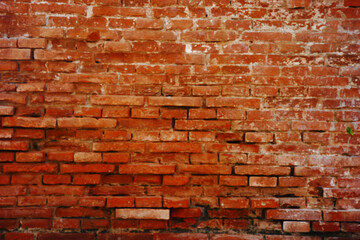 Old red brick wall. Brick wall for background. Old building wall made of red brick. retro style background, grunge brick wall.
The texture of a very old vintage brick wall. Empty Old Brick Wall Textur