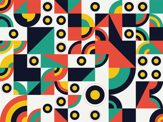 Geometric pattern abstract background with colorful shapes and circles