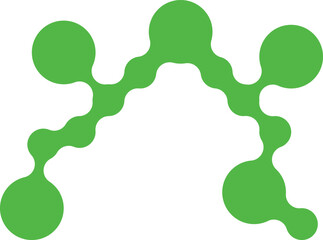 Green Abstract Organic Shape With Connected Circles Keywords: abstract, organic shape, green