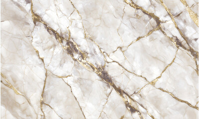 White marble surface showing luxurious gold veins texture